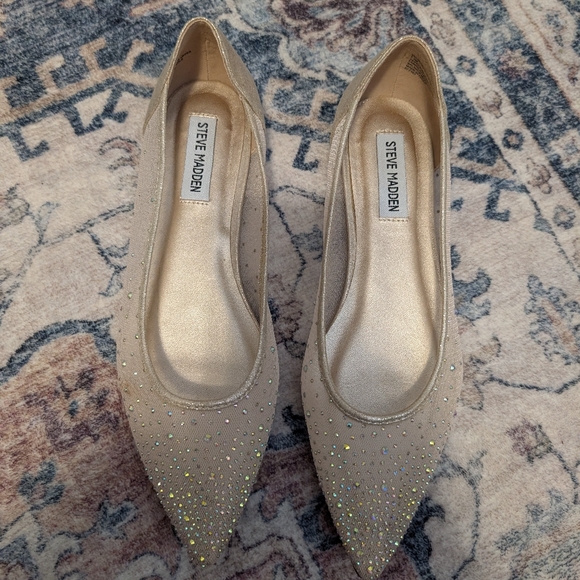 Steve Madden Women's Sparkling Flats - Beige - Picture 2 of 5